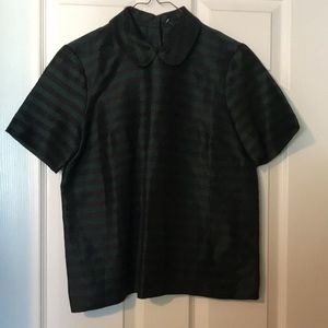 Madewell S Linen/silk babydoll blouse NWT